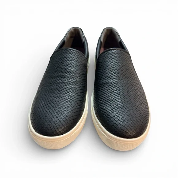 Dr Scholls Be Free Black Snake Embossed Slip On Sneaker SZ 8.5 Women's - Picture 2 of 6